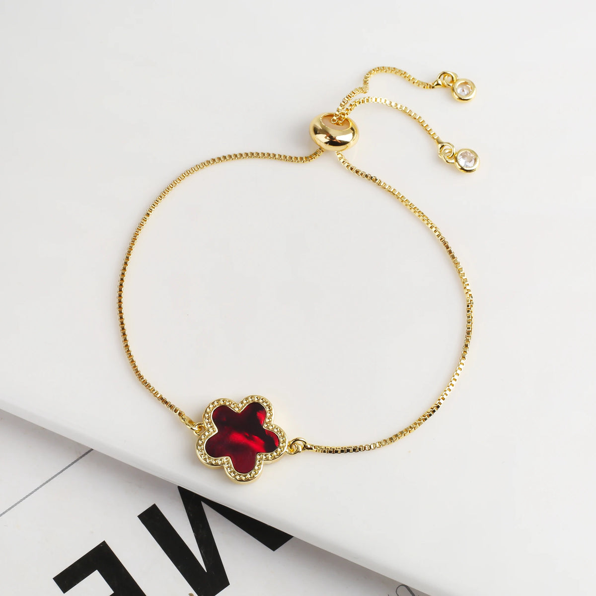 6-Color Plum Blossom Five Point Star Jewelry Set Cute Plant Five Leaf Flower Shell Gift Bracelet Necklace Earrings Woman Clover