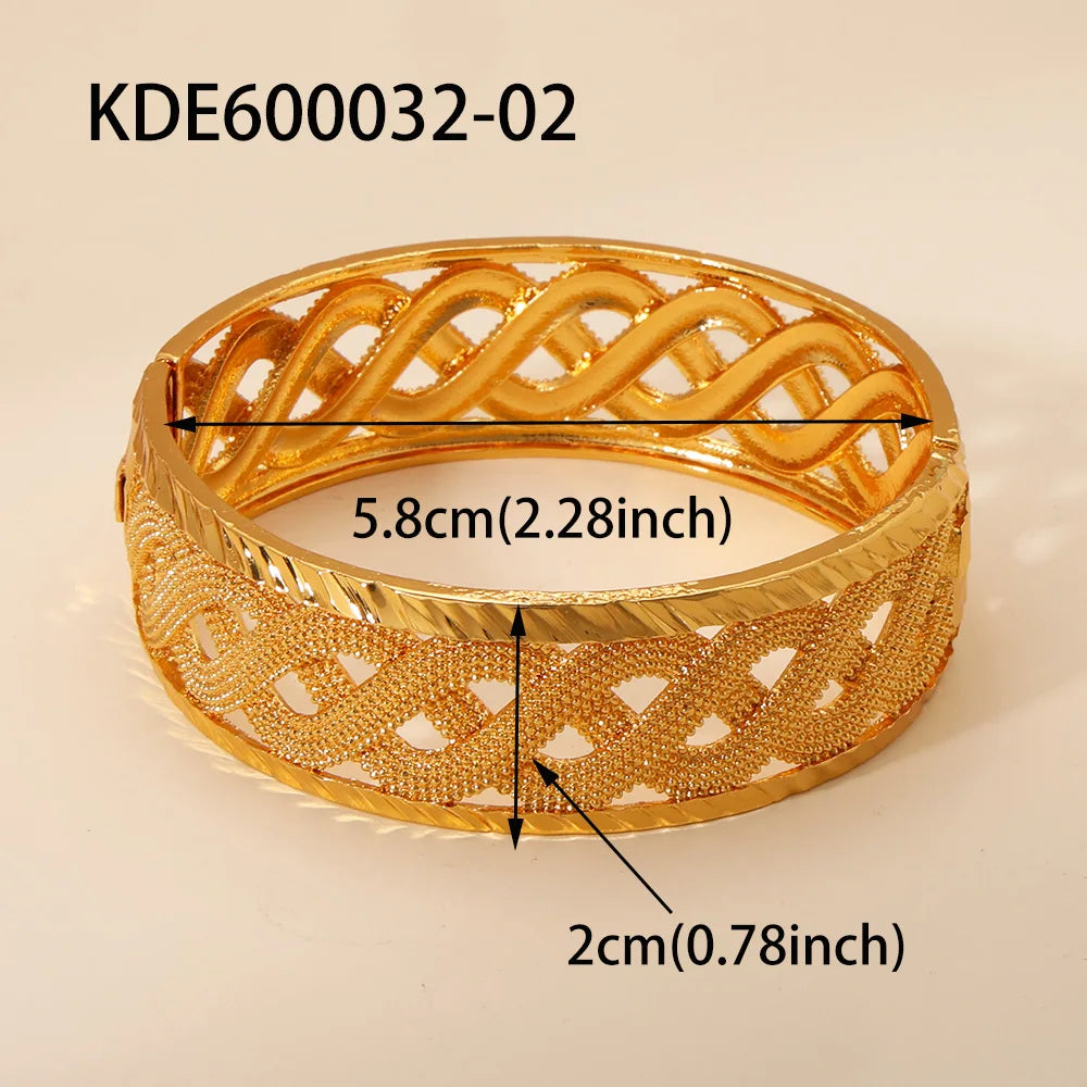 KDE Dubai Luxury Gold Arab Wedding Bracelet