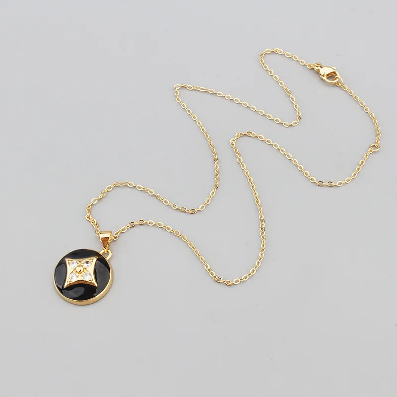 Classic Copper Luxurious Cubic Ziron Women Pendant Choker Ring Statement Necklace Lady Fashion Jewelry Earring Lady Gift Set