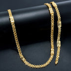 ChooseMe Dubai Hip Hop 18K Gold-Plated Link Chain Choker & Bracelet Set