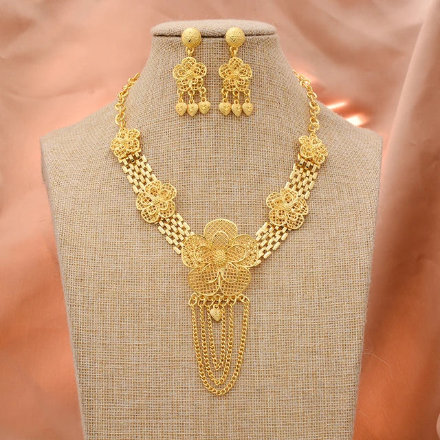 ChooseMe Ethiopian Gold-Color African & Arabian Charm Jewelry Set