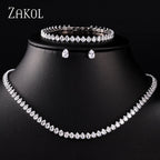 ChooseMe Luxury Water Drop Zirconia Bridal Jewelry Set