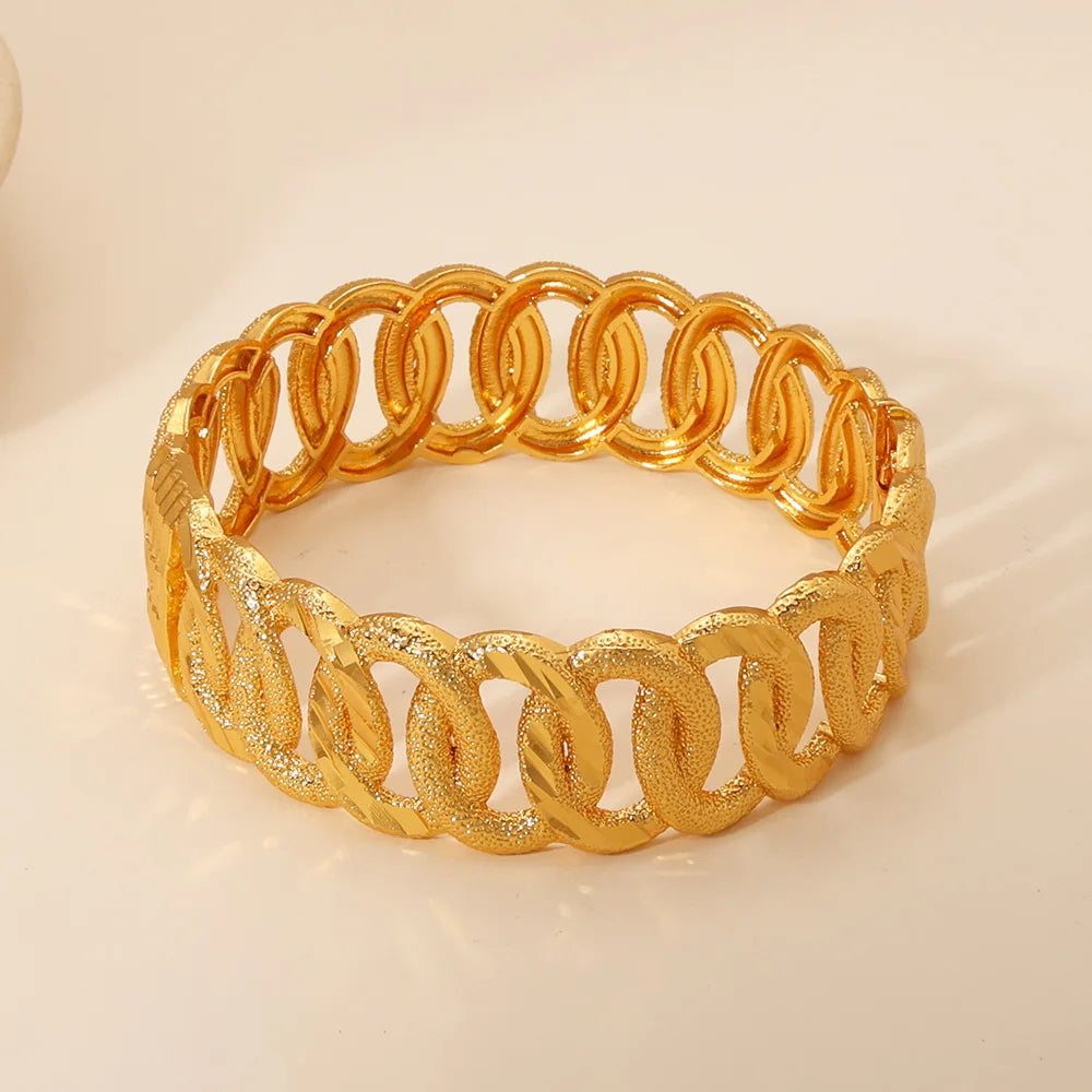 KDE Dubai Luxury Gold Arab Wedding Bracelet