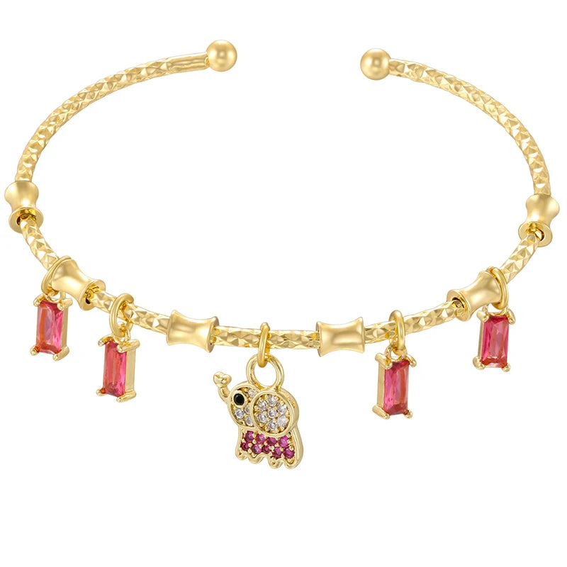 ChooseMe Gold-Color Romantic Round Charm Bracelet VL338