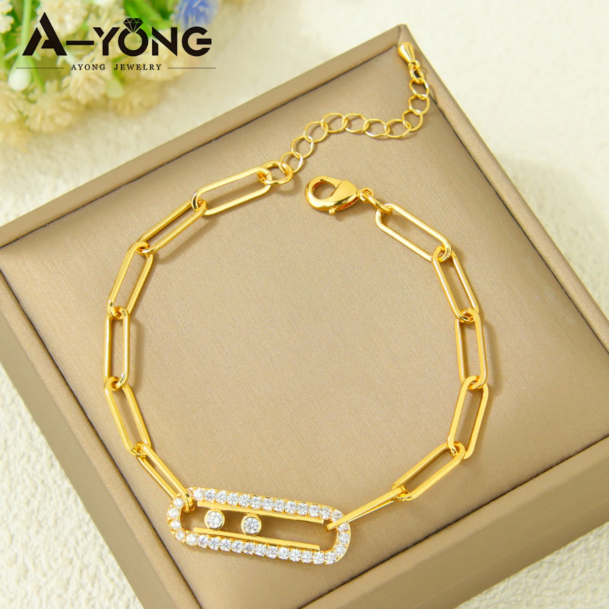 Dubai 21k Gold Plated Italian Geometric Zirconia Jewelry Set
