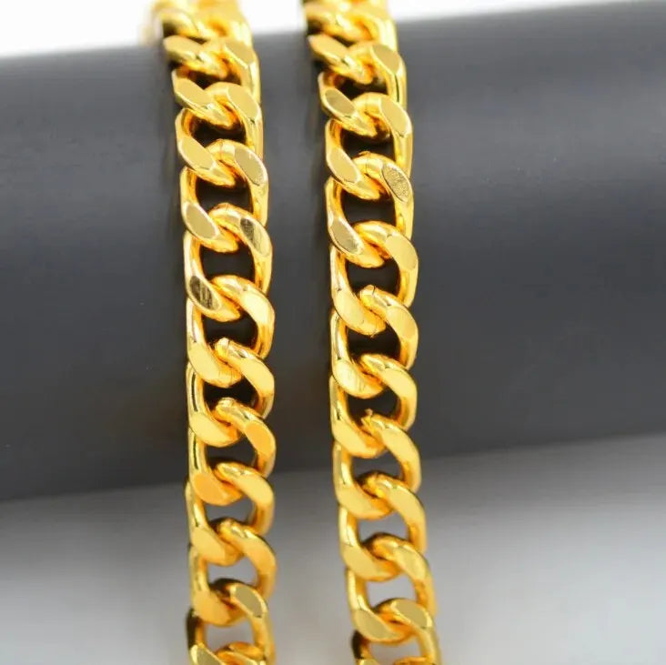 Classic High Quality Smooth Lock Chunky Chain Necklace