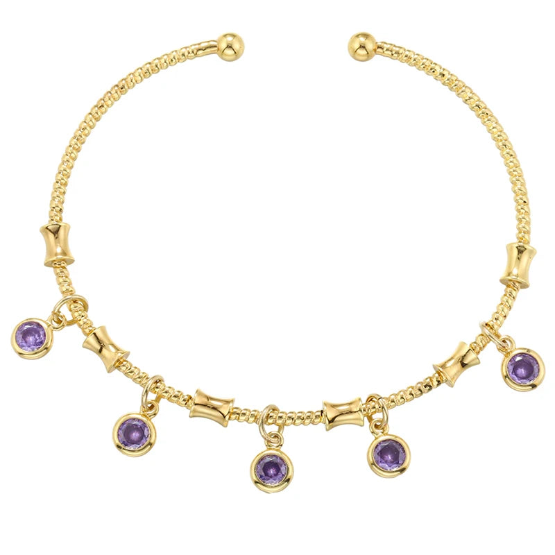 ChooseMe Gold-Color Romantic Round Charm Bracelet VL338