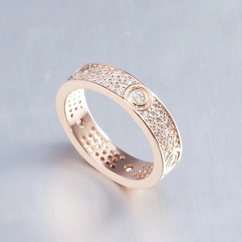 Luxurious Copper Zircon Bracelets Set Women Crystal Pendant Statement Ring Lady Fashion Jewelry