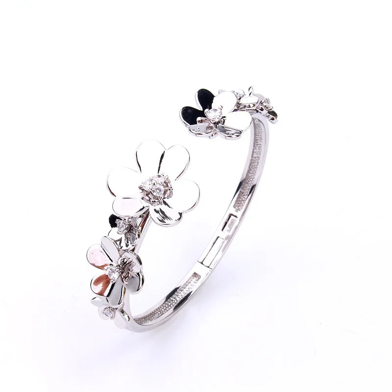 Fashion jewelry Luxury Geometry Cubic Ziron Ring Engagement Bridal Finger Bracelets Jewelry copper Classic Lady Gift