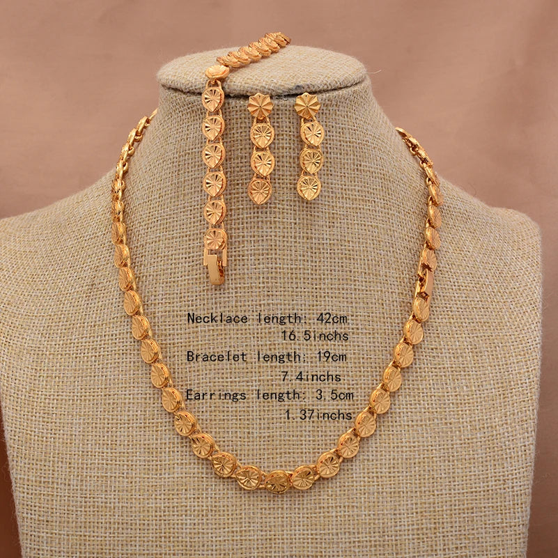 ChooseMe Ethiopian Gold-Color African & Arabian Charm Jewelry Set