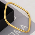 Bracelet rétro plaqué or simple hip-hop punk personnalisé en acier inoxydable haute qualité pour homme