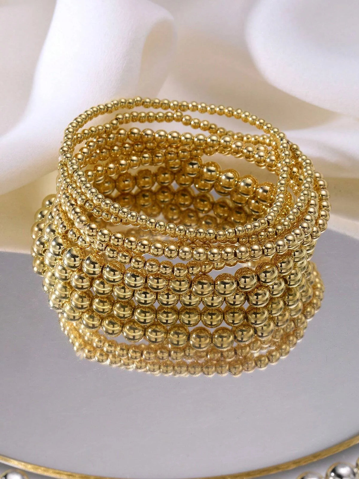 Vintage Minimalist Handmade Beaded Bracelet Set, 7 Pcs/Set