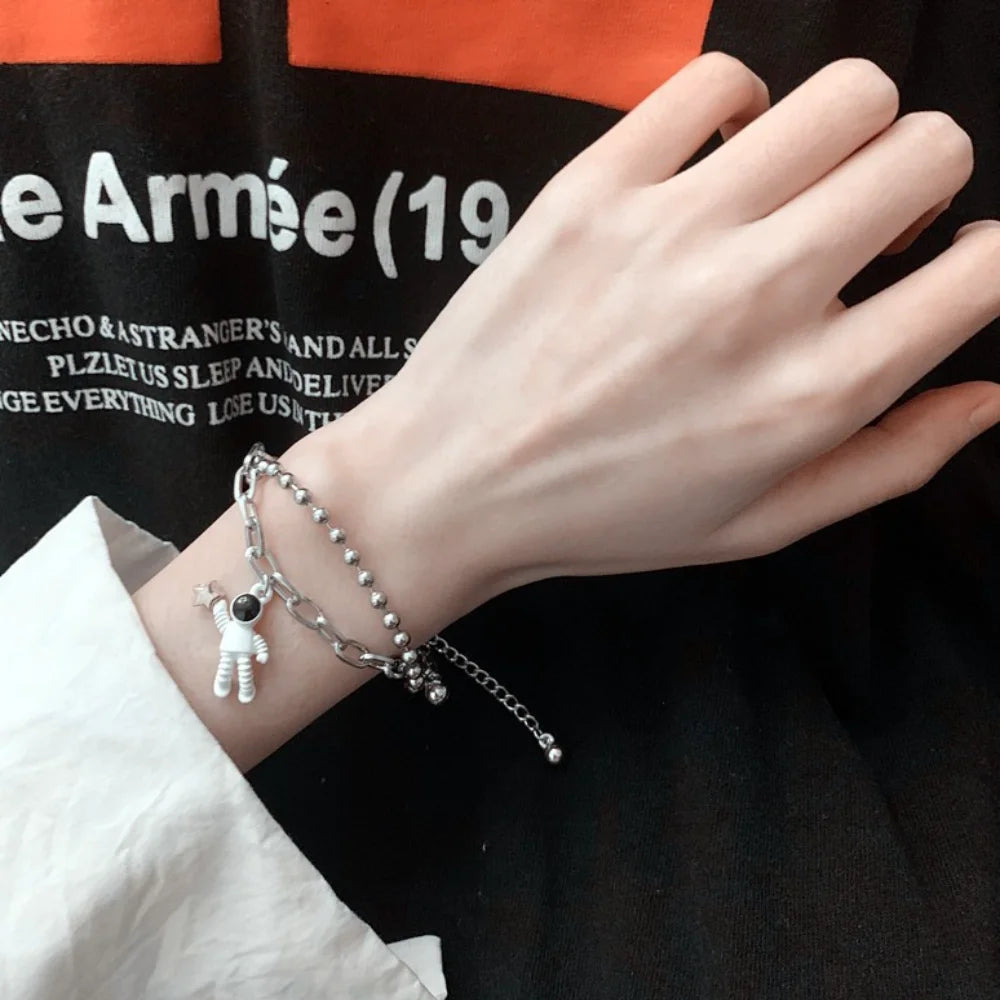 ChooseMe Handmade Sparkling Zircon Flower Alloy Bracelet