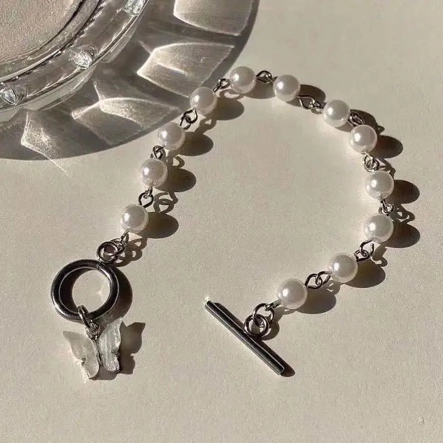 ChooseMe Handmade Sparkling Zircon Flower Alloy Bracelet