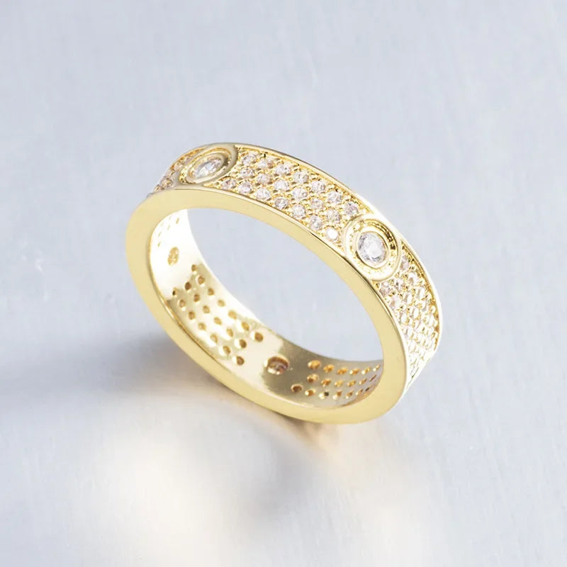 Luxurious Copper Zircon Bracelets Set Women Crystal Pendant Statement Ring Lady Fashion Jewelry