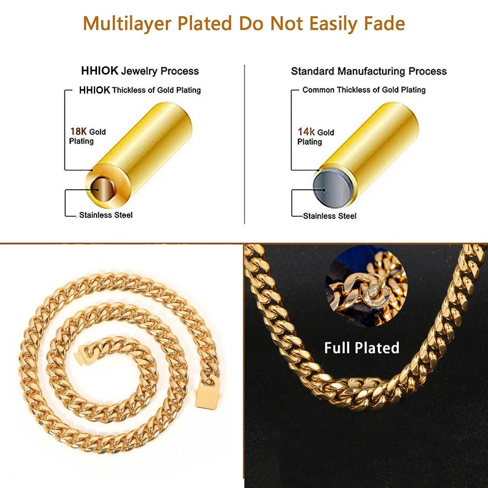 316L Stainless Steel Miami Cuban Link Chain