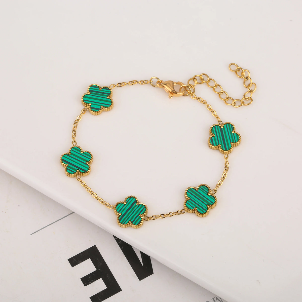 Silver/Gold Plated New Stainless Steel Jewelry Set Plum Blossom Five Leaf Flower Women's High Quality Accessories Clover