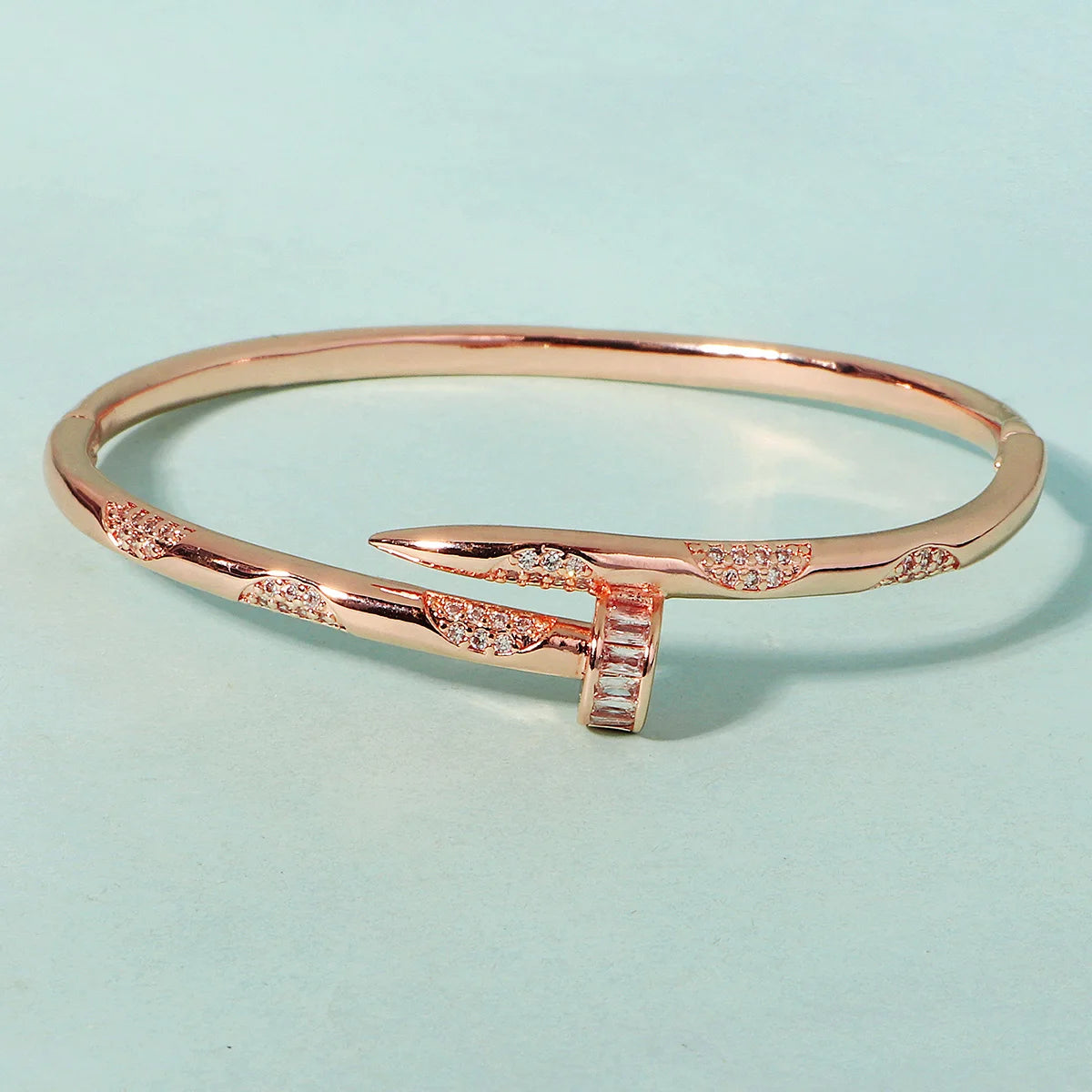 Efily Bridal Classic Stainless Steel Elegant Nail Bangle