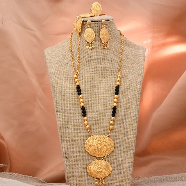 ChooseMe Ethiopian Gold-Color African & Arabian Charm Jewelry Set