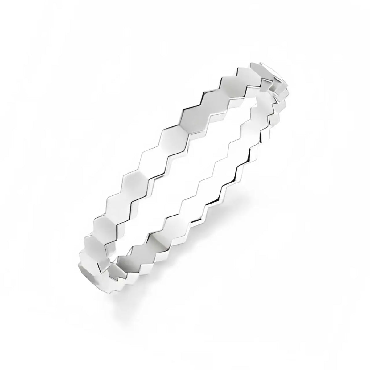 Sterling Silver Vintage Geometric Zircon Ring
