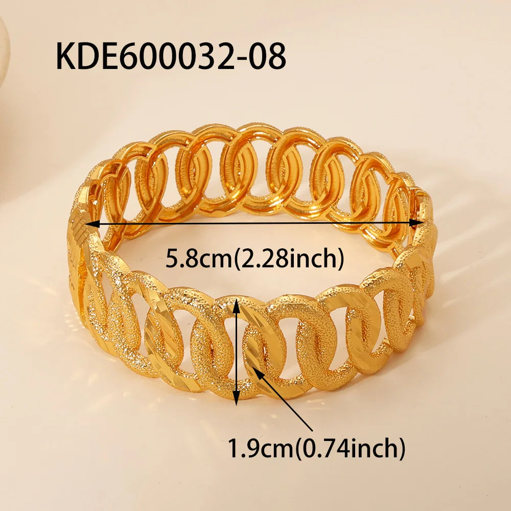 KDE Dubai Luxury Gold Arab Wedding Bracelet