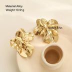 Punk Exaggerated Heavy Metal Irregular Geometric Statement Stud Earrings, 1 Pair