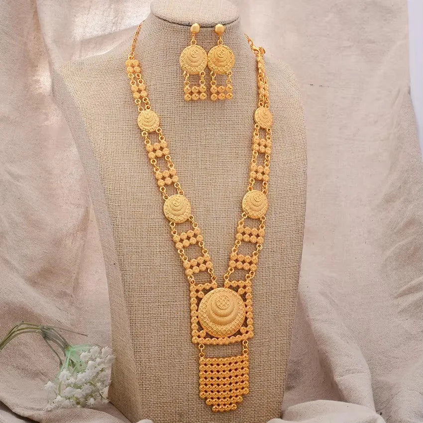ChooseMe Arabic & Indian Style Gold-Color Bridal Jewelry Set