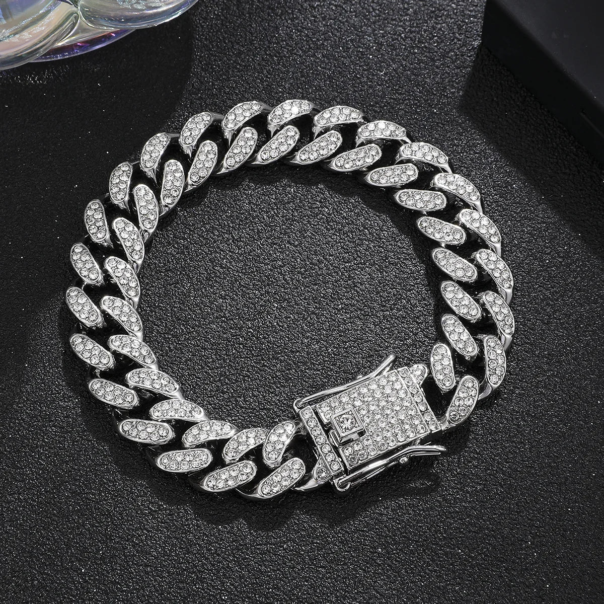 Luxury Iced Out Cuban Link Bling Chain Bracelet