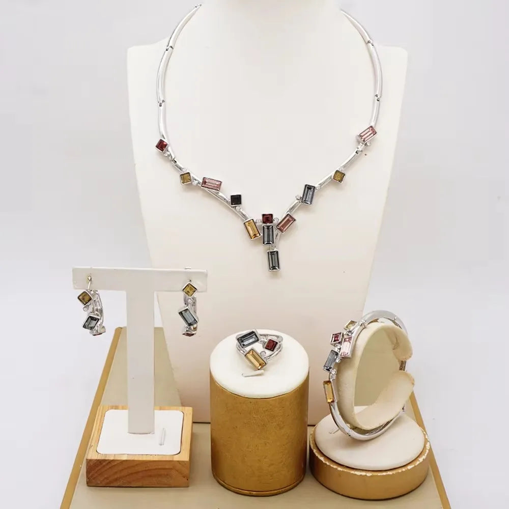 Brazilian Gold Flower Dubai Jewelry Set