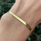 Amaxer Waterproof Filmy Snake Chain Bracelet for Women Girl Herringbone Stainless Steel Party Jewelry Friend Gifts