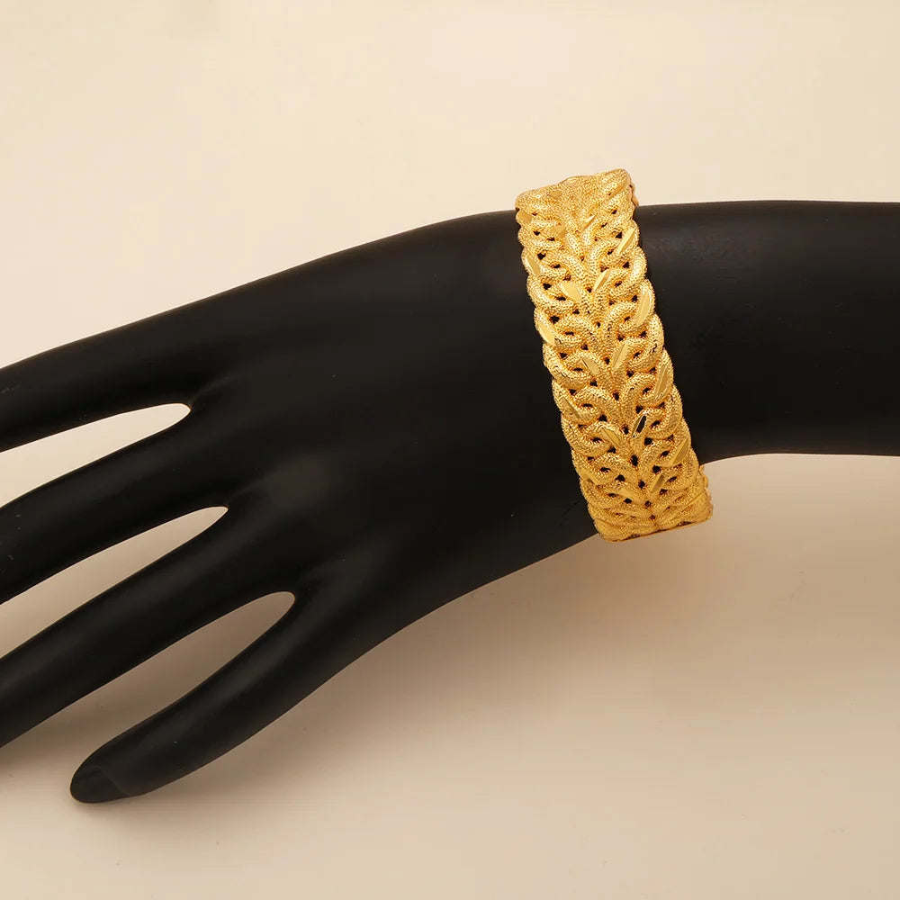 KDE Dubai Luxury Gold Arab Wedding Bracelet