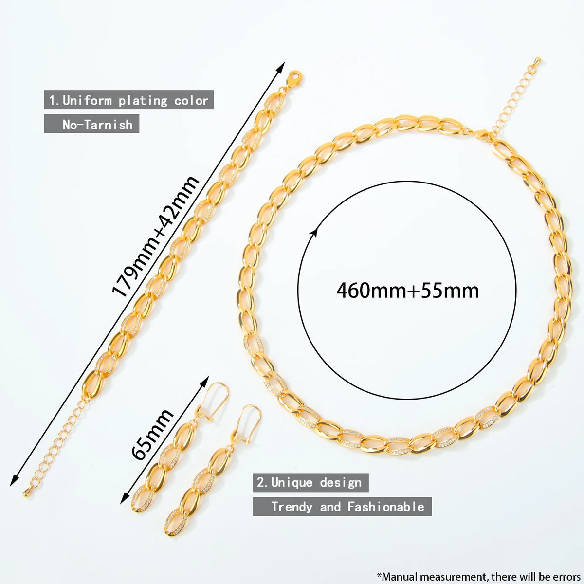 ChooseMe Zirconia Gold Plated Bridal Set