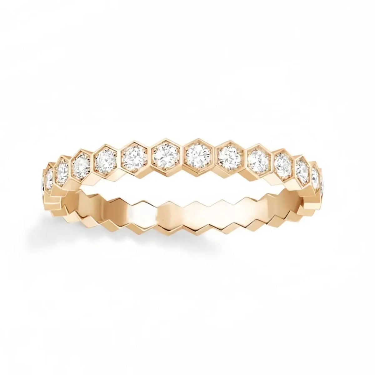 Sterling Silver Vintage Geometric Zircon Ring
