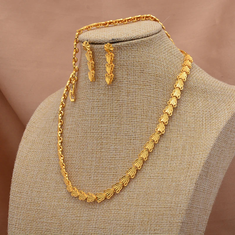 ChooseMe Gold-Color Trendy African Arabian Charm Wedding Jewelry Set