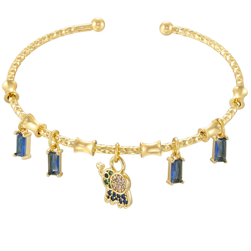 ChooseMe Gold-Color Romantic Round Charm Bracelet VL338