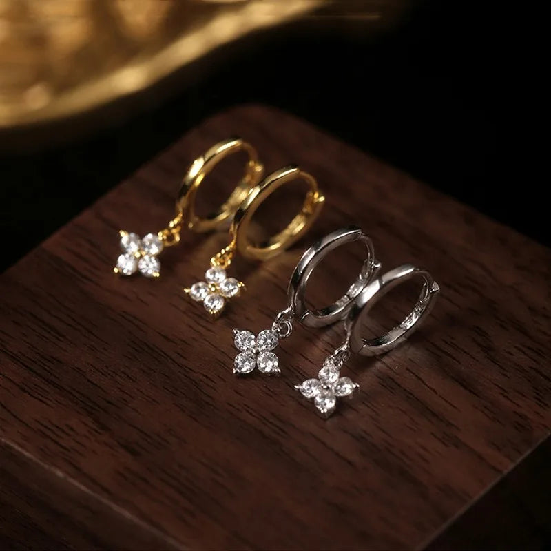 925 Sterling Silver Leaf Earrings for Women Trendy Earring Jewelry Prevent Allergy Party Accessories Gift