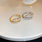 Versatile Snake-Shaped Adjustable Stainless Steel Zircon Ring