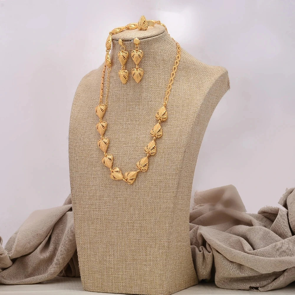 ChooseMe Ethiopian Gold-Color African & Arabian Charm Jewelry Set