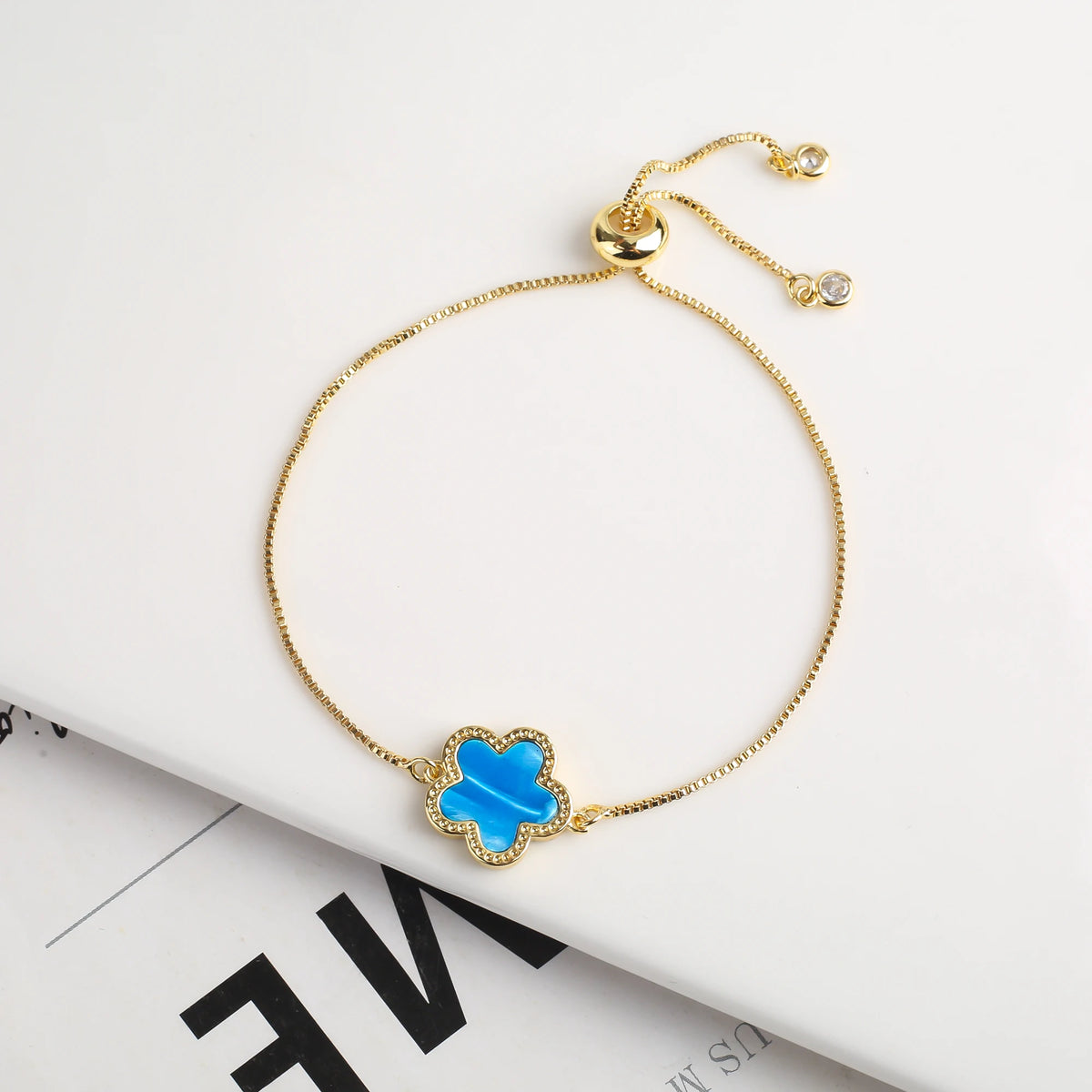 6-Color Plum Blossom Five Point Star Jewelry Set Cute Plant Five Leaf Flower Shell Gift Bracelet Necklace Earrings Woman Clover