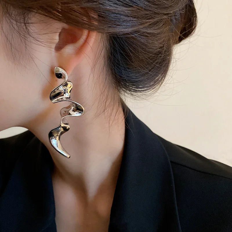Vintage Chunky Twisted Irregular Drop Earrings