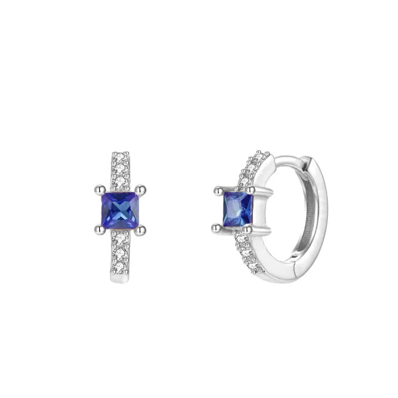 ChooseMe Luxury Gold & Silver Filled Opal Zircon Mini Hoop Earrings