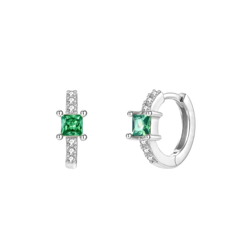 ChooseMe Luxury Gold & Silver Filled Opal Zircon Mini Hoop Earrings