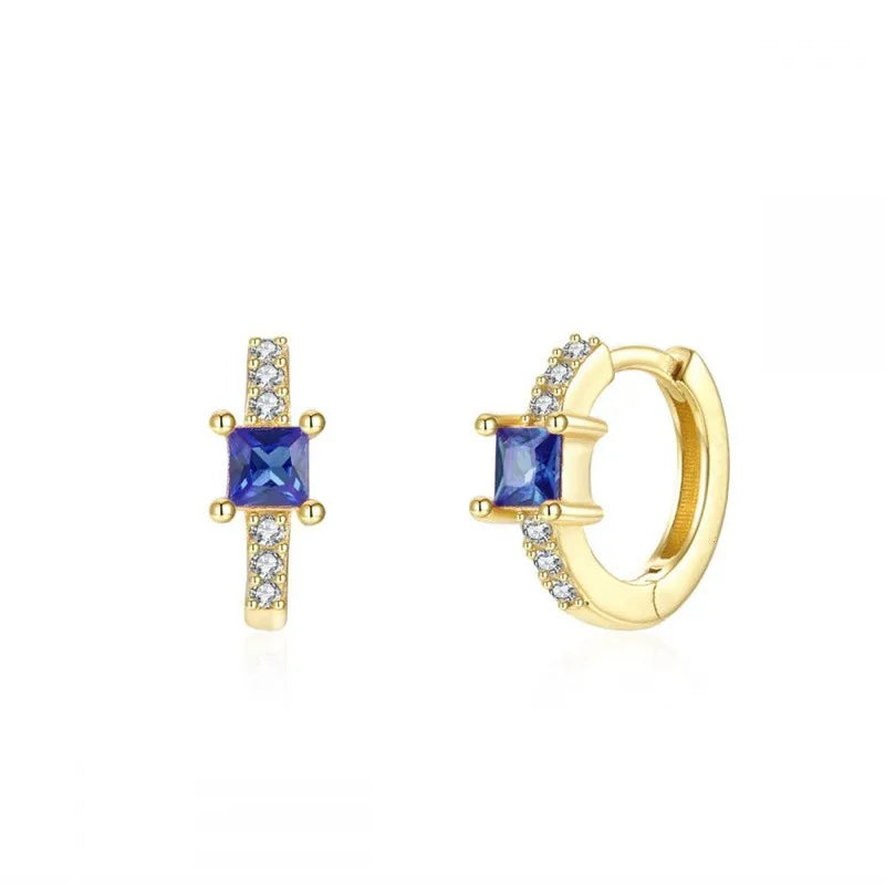 ChooseMe Luxury Gold & Silver Filled Opal Zircon Mini Hoop Earrings
