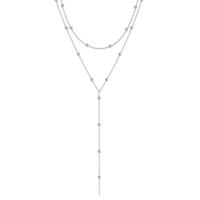 Double Layered Long Tassel Choker
