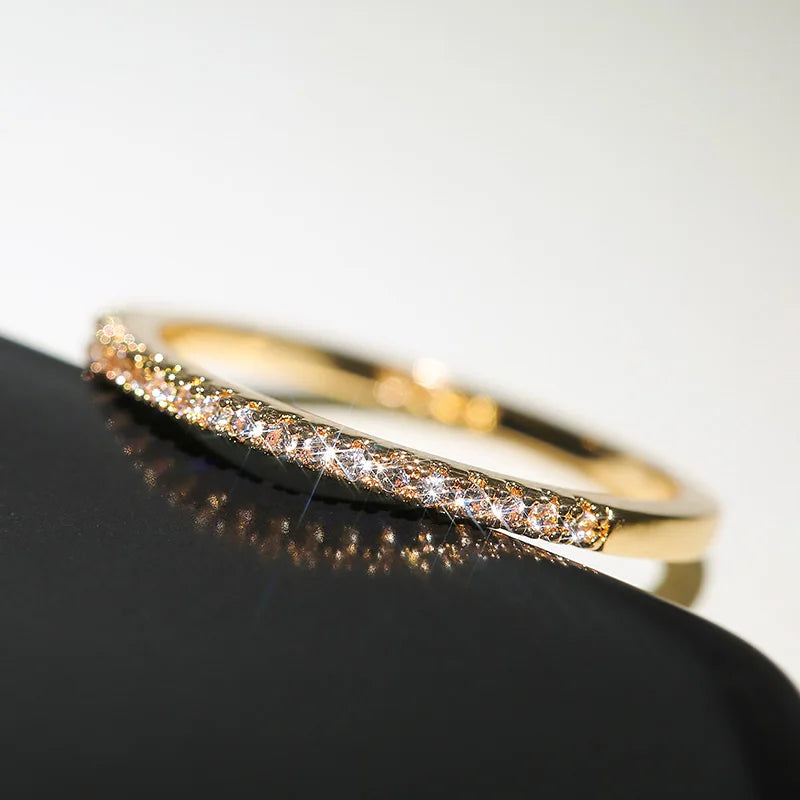 Minimalist Thin Cubic Zircon Ring